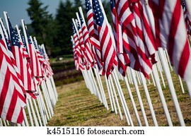 USA Memorial Day - American flags USA Memorial Day - American flags