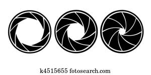 vector silhouette of the diaphragm on white background vector silhouette of the diaphragm on white background