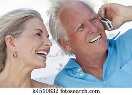 开心, 高级夫妇, 在运载工具上的谈话, 移动电话