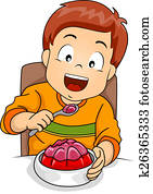 Boy Eating Jelly Boy Eating Jelly