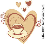 Coffee cup with heart Coffee cup with heart