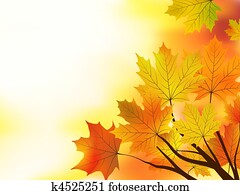 Multi colored fall maple leaves background. Multi colored fall maple leaves background.