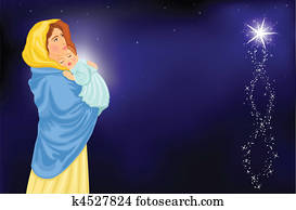 noël, religieux, -, mary enfant