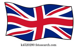 Union Jack flag in wind Union Jack flag in wind