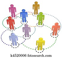 אנשים, הסתובב, קשרים, סוציאלי, עסק, רשת