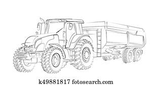 טרקטור, sketch.