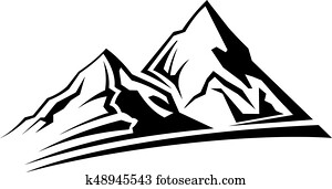 単純である 山 シルエット クリップアート 切り張り イラスト 絵画 集 K Fotosearch