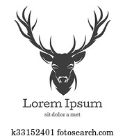 Deer head emblem Deer head emblem