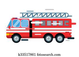 Fire truck car isolated cartoon silhouette Fire truck car isolated cartoon silhouette