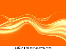 orange, wellen, hintergrund