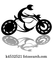 Speed biker silhouette Speed biker silhouette
