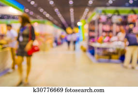 blurred image of people at trade show blurred image of people at trade show