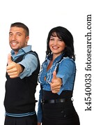 Business team people giving thumbs