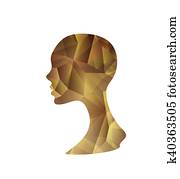 Crystal Abstract Woman's Silhouette Crystal Abstract Woman's Silhouette