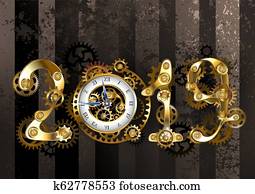 Steampunk 2019 with gears Steampunk 2019 with gears