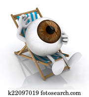 the big eye lying on beach chair the big eye lying on beach chair