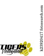 tiger, volleyball tiger, volleyball