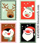 weihnachten, briefmarken weihnachten, briefmarken