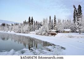 Winter River in Alaska Winter River in Alaska