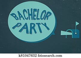 Word writing text Bachelor Party. Business concept for Party given for a man who is about to get married Stag night Megaphone in Flag up Mailbox Announcement Direct Marketing Dialog box. Word writing text Bachelor Party. Business concept for Party given for a man who is about to get married Stag night Megaphone in Flag up Mailbox Announcement Direct Marketing Dialog box.