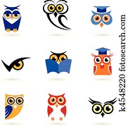 ינשוף, איקונים, ו, לוגוים