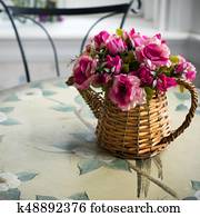 blumengebinde, von, kunstblumen blumengebinde, von, kunstblumen