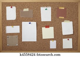 brown old paper note background cork board