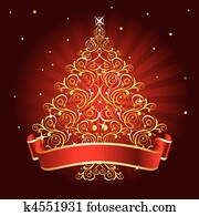 christmas tree red christmas tree red