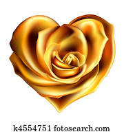 gold rose heart gold rose heart
