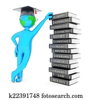 graduate hat and globe