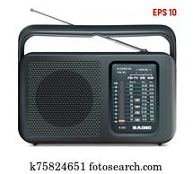 radio black vector radio black vector