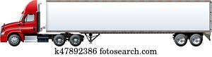 Vector truck template isolated on white Vector truck template isolated on white