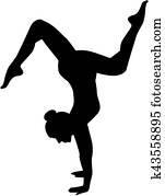Woman floor exercise Woman floor exercise