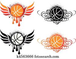 abstrakt, basketball,, vektor abstrakt, basketball,, vektor