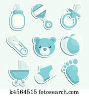 Baby boy icons