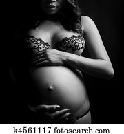 Black and white pregnancy