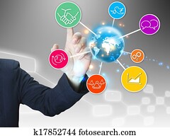 businessman press Social media businessman press Social media
