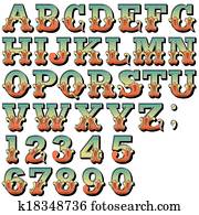 Carnival, Circus, Funfair Letters Carnival, Circus, Funfair Letters