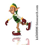 Christmas Elf Ice Skating Christmas Elf Ice Skating