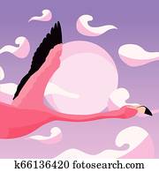 flying flamingo cartoon flying flamingo cartoon