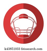 Download Realistic Blue American football helmet. Front view ...