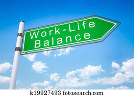 road sign arrow work - life balance