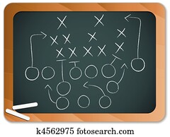 Teamwork Football Game Plan Strategy on Blackboard Teamwork Football Game Plan Strategy on Blackboard