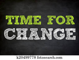 tempo, para, mudança, conceito, ligado, chalkboard