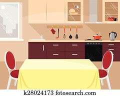 Cocina, empate Clipart | k5278964 | Fotosearch