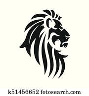 Vector lion head image Vector lion head image