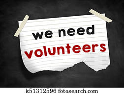 we need volunteers - note message
