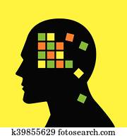 心, 概念, グラフィック, ∥ために∥, 記憶損失, ∥あるいは∥, alzheimer の病気