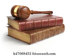 Gavel and lawyer books isolated on white. Justice, law and legal concept. Gavel and lawyer books isolated on white. Justice, law and legal concept.