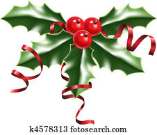 holly berries and ribbons holly berries and ribbons